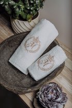 Embroidered Towel / Personalized Towel / Monogram towel / Beach Towel - Bath Towel White Letter A 70x140