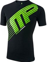MusclePharm Stripe Sportline T-shirt Katoen Zwart maat L