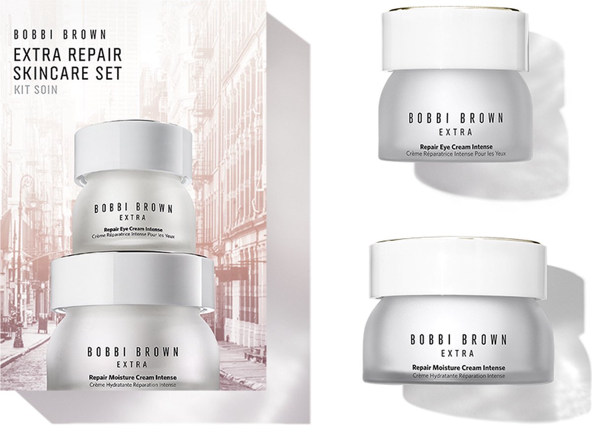 Goedkoopste Bobbi Brown Extra Repair Skincare Kit, Face cream 50 ml & Eye Cream 15 ml