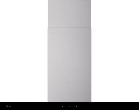 ETNA AB791RVS - RVS schouwkap met glasdesign front - 90 cm - A++