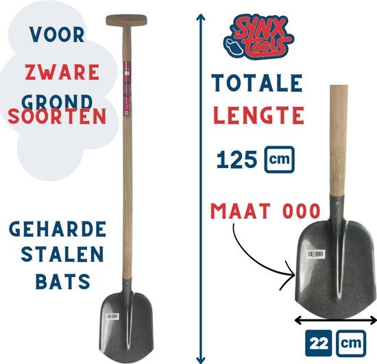 Synx Tools Bats 000 - Schoppen / Spades - Bats stelen - Scheppen - Tuinartikelen - schepjes - Inclusief steel 100cm. van Synx Tools — afbeelding 2