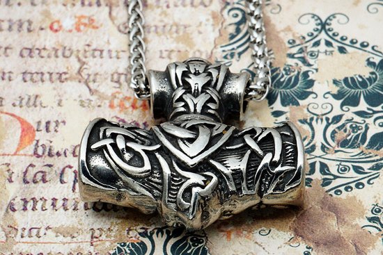 [Two Ravens] Zware Thor Hamer Ketting - Thor's Hamer Hanger - De hamer van Thor - Viking Ketting - Viking Sieraden - Noorse Mythologie - Asatru - Heidens - Spiritueel