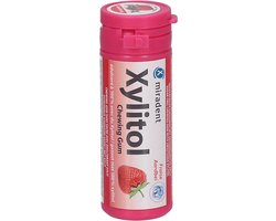 Miradent Xylitol Kauwgom - Aardbei - 30 stuks