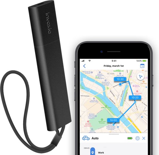 Invoxia- GPS Tracker Pro - 4G - Real Time Tracking - 3 Maanden Baterijduur - Zwart - Zonder Simkaart - Track & Trace Systeem