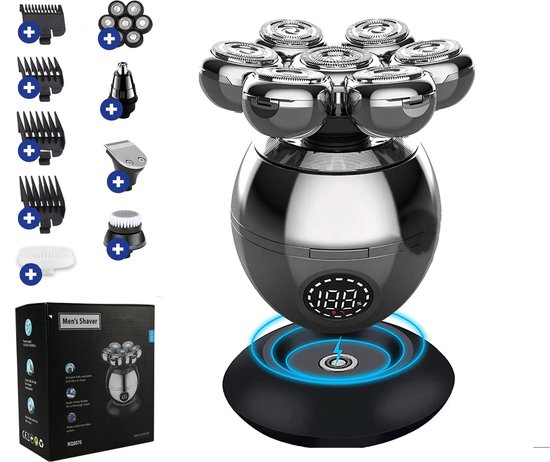 Skull shaver-baardtrimmer-bodygroomer-tondeuze-scheerappraat mannen-5 in 1 scheerapparaat - premium shaver - ook voor gladde benen