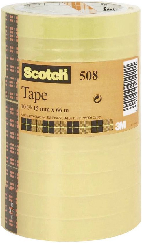 Scotch FT-5100-9664-5 5081566 Plakband Transparant (l x b) 66 m x 15 mm 10 stuk(s)