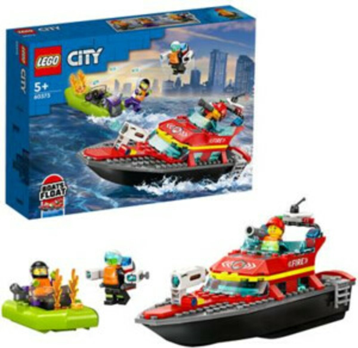 LEGO City Reddingsboot Brand Speelgoed voor Kinderen - 60373 — afbeelding 18