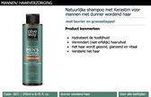 Oliveway Natuurlijke shampoo voor heren met Kerastim voor dunner wordend haar helpt (niet erfelijke) haaruitval effectief te beheersen