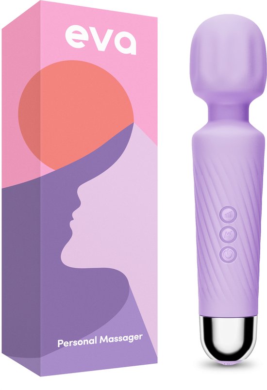 Eva® Personal Massager - Magic Wand - Vibrator voor Vrouwen - Clitoris Stimulator - Sex Toys voor Vrouwen en Koppels - Seksspeeltjes - Lavender Purple