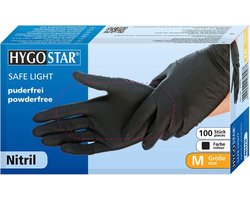 Hygostar Wegwerp handschoenen - Nitril - Poedervrij - Zwart - XXL - 90 stuks