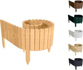Floranica Rollborder - Flexibele houten - Hoogte: 30 cm, hekje 200 cm - Natuur - Geïmpregneerd Dennenhout Gazonafscheiding - Palissade padenafscheiding - kan worden ingekort
