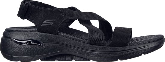 Skechers Go Walk Arch Fit Sandal - Tre Dames Sandalen - Zwart - Maat 40