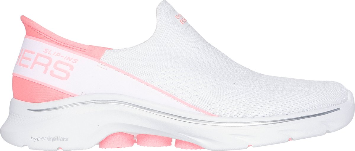 Skechers Go Walk 7 - Sneakers - Mia Dames Instappers - Wit - Roze