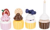 Small Foot - Houten Speeleten Etagere met Cupcakes, 13dlg.