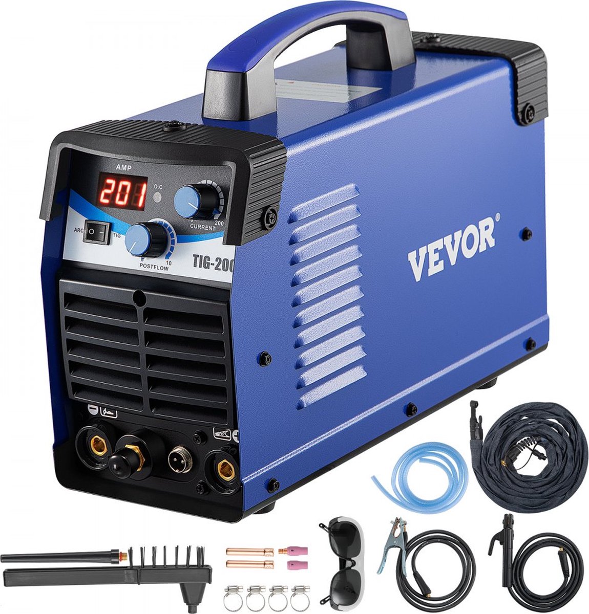 Lasapparaat inverter 200A MMA +TIG/WIG HF ontsteking accessoires lasmasker