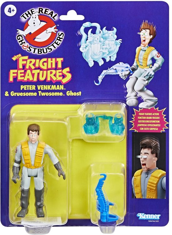 Peter Venkman & Gruesome Twosome Ghost - Fright Features - The Real Ghostbusters - Kenner Classics - 
