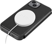 SBS Telefoonhoesje geschikt voor Apple iPhone 14 Plus MagSafe Hoesje | SBS Wallet Mag Bookcase | Geschikt voor MagSafe | Geschikt voor Draadloos Opladen met Magnetische Ring | MagSafe Case - Zwart