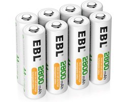 foto van EBL - Oplaadbare Batterijen - AA - NiMH - 8 stuks