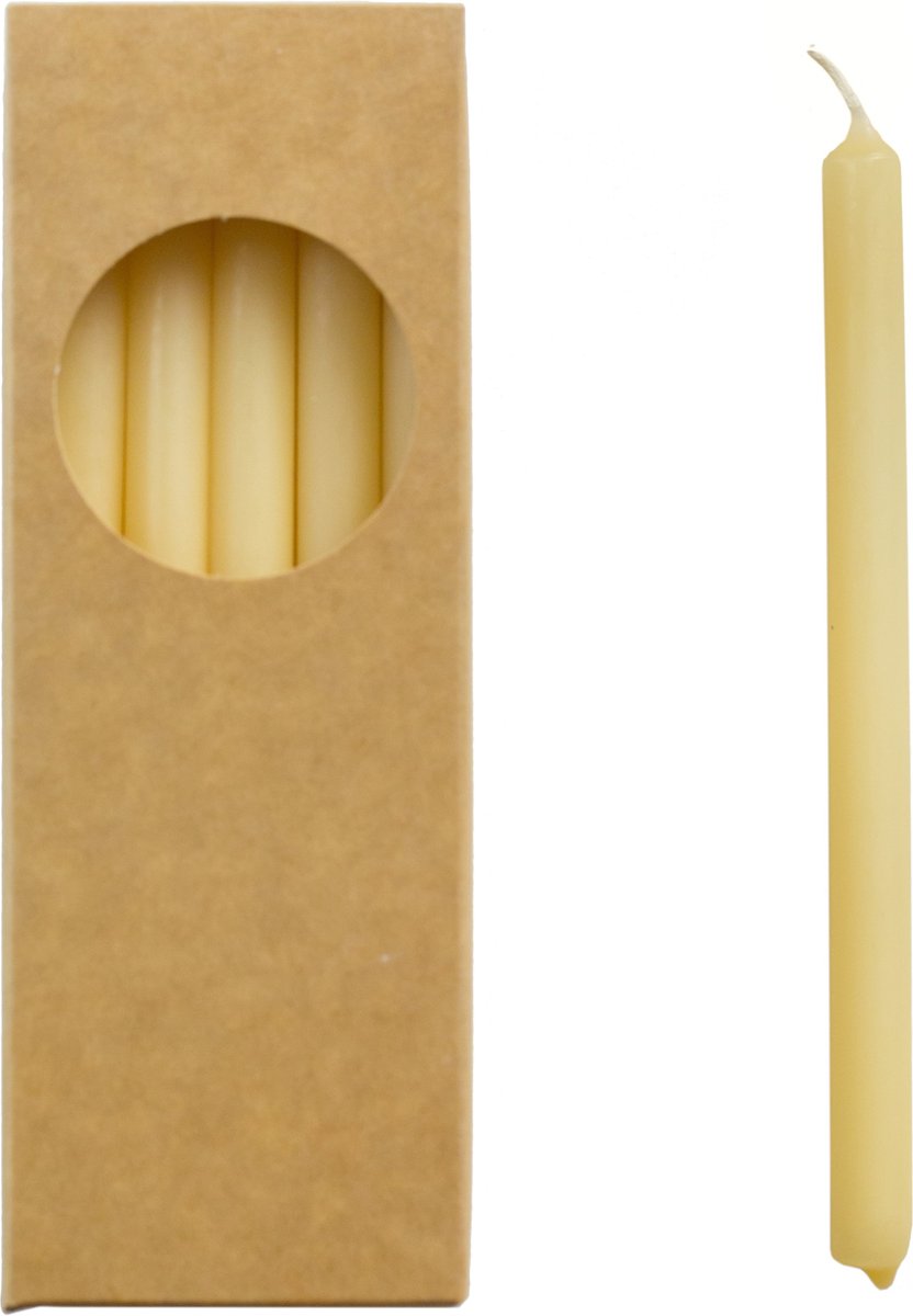 Rustik Lys - Doosje met lange potloodkaarsen 'Finn' (Set van 20, Pale Banana)