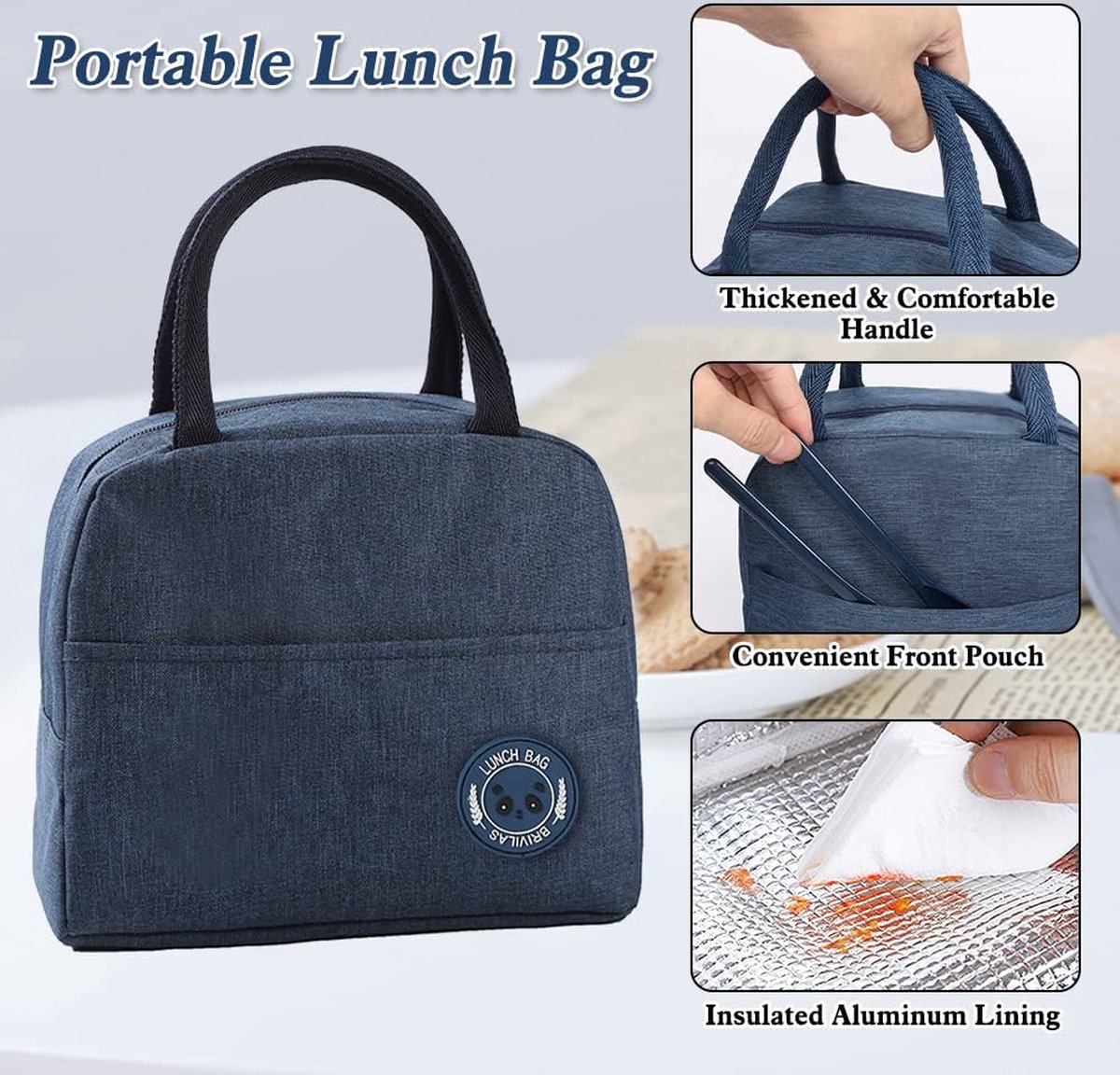 Bentobox lunchdoos met 2 lagen en lunchtas Bento lunchboxen met verstelbare compartimenten voor volwassenen en kinderen draagbare lekvrije voedselcontainer lunchdoos voor werk en school