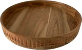WinQ - Schaal Acaciahout d:40cm - fruitschaal hout - Houtenschaal rond - presenteerschaal