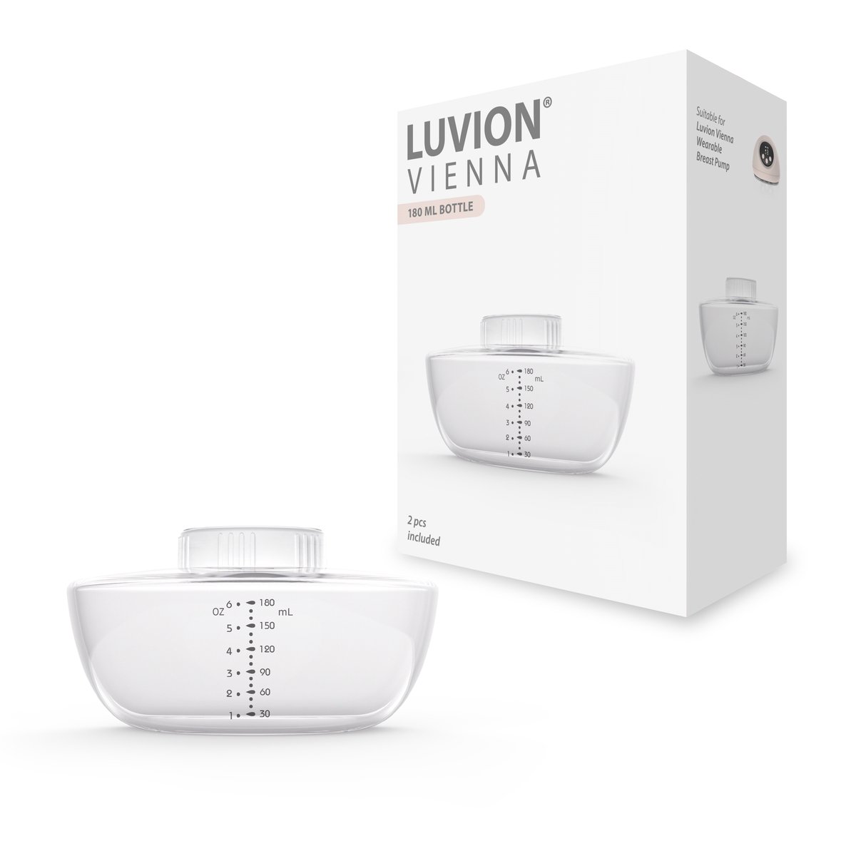 LUVION® Vienna Moedermelk Opvangfles - 180ml - Luvion