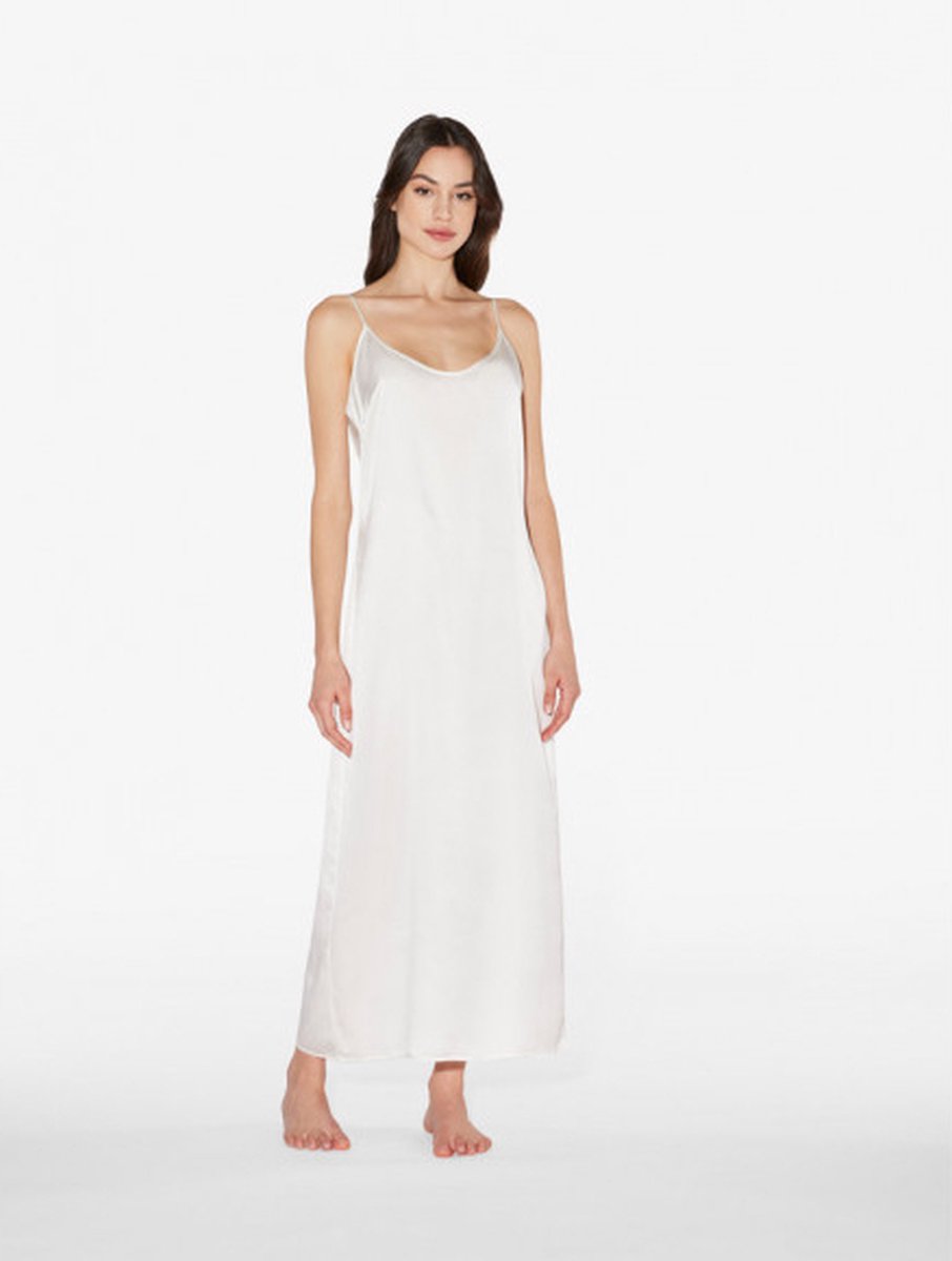 La Perla Long Slip Dress-Silk Wit 3