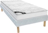 Ysmée Set bedbodem en matras met pocketveren 20 cm dik SONGE van YSMÉE - 90 x 190 cm L 190 cm x H 30 cm x D 90 cm