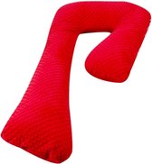 Voedingskussen / Zwangerschapskussens | J-vorm 235 cm | Rood