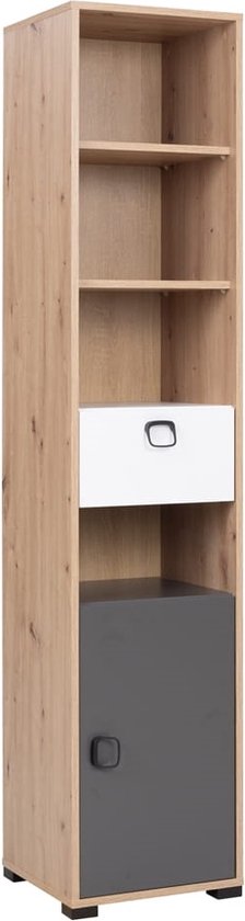 Buffetkast - TV Kast Dronten zwart - eiken 220 X 230cm - Kasten van de