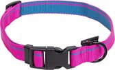 Jack and Vanilla Halsband roze met kliksluiting - Grote honden halsband - Stripe - Roze - XL - 39 t/m 65 cm