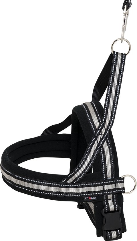 JACK AND VANILLA, Ergonomisch harnas voor dieren, optimaal comfort, verhoogde veiligheid, modern design, eenvoudig te bedienen, ideaal voor alle activiteiten, maat XL, kleur blauw, model Expeditie
