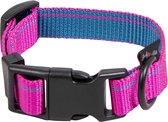 Jack and Vanilla Halsband voor kleine hond - Hondenhalsband roze - Stripe - Roze - S - 18 t/m 26 cm