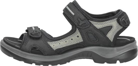 ECCO Onroads leren dames sandalen zwart groen - Maat 41