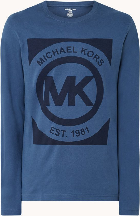 Michael Kors Pyjamatop van jersey met logo - blauw - maat S