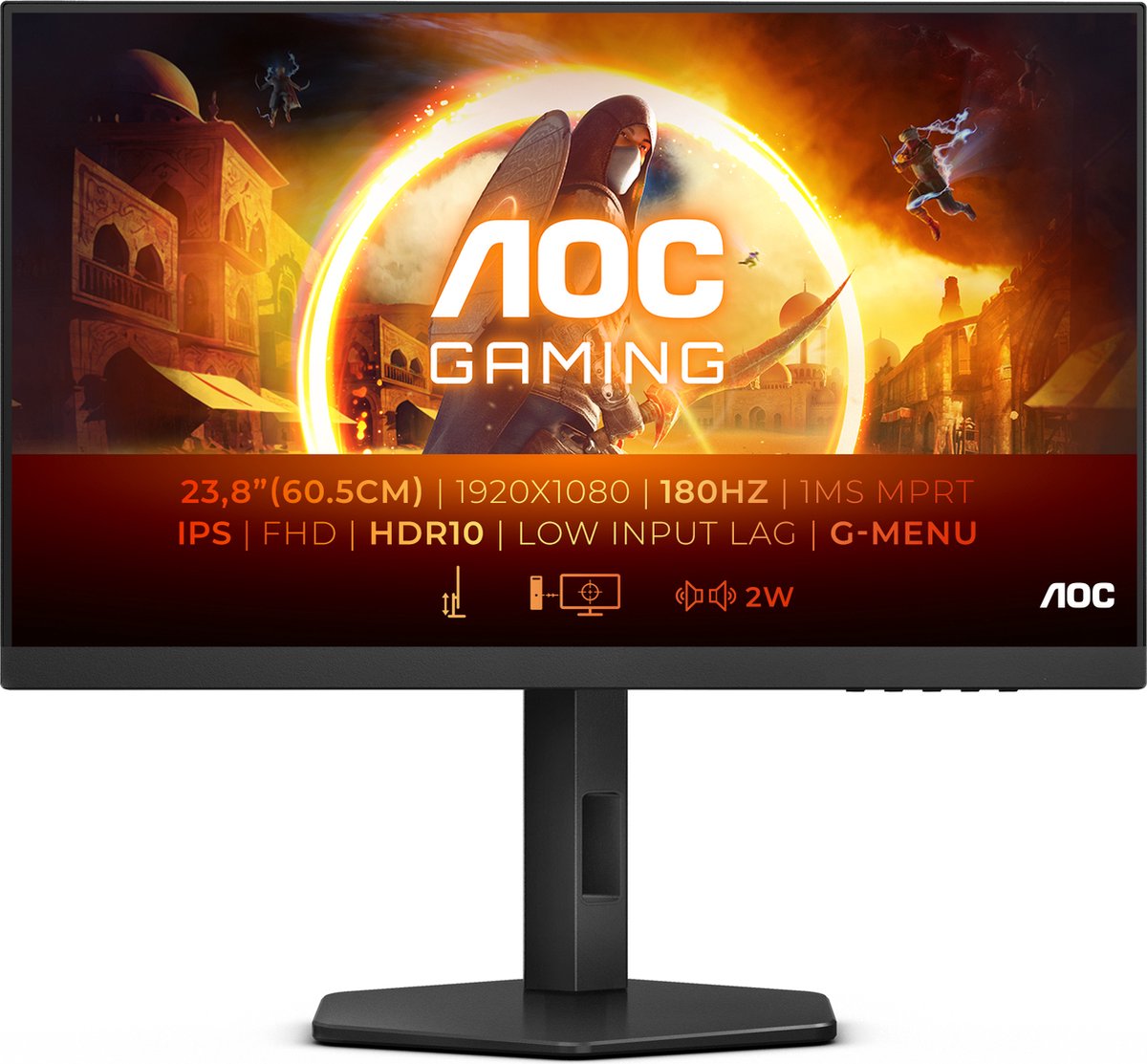 AOC 24G4X - Full HD Fast IPS Gaming Monitor - 180hz - 24 inch