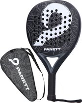Panett Padel Racket - TT Model - Incl. Hoes - Druppelvorm - Padellen - Geschikt voor elk Niveau - Grijs