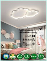 HomeBerg - Plafonnier LED Cloud Moderne - Groot - Dimmable - Brillant - Lampe Lune - Lampe Étoile - Lampe Nuage - Salon - Chambre - Télécommande - Plafonnier - 45 CM