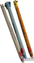 Legami - Uitwisbare pennen - Konijn, Olifant, Giraffe - Navulbaar - Back to School