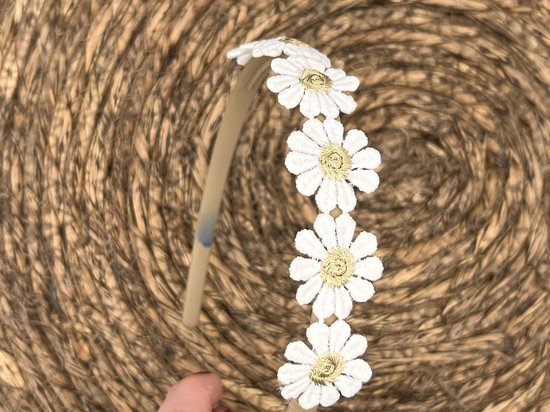 Diadeem - haarband - madeliefjes goud -bloemen - bloemetjes