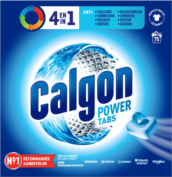 Calgon 4 in 1 Powerball Wasmachine Reiniger en Anti kalk - 75 Tabletten