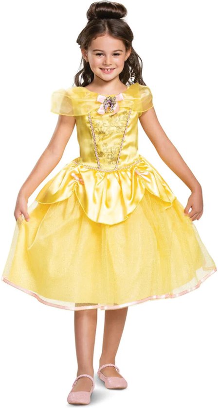 Smiffy's - Costume La Belle & La Bête - Princesse Disney La Beauty Et La Bête Belle Deluxe - Fille - Jaune - Medium - Déguisements - Déguisements