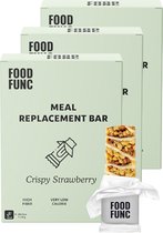 Foodfunc | Meal Replacement Bar | Crispy Strawberry | 3 Stuks | 21 x 55 gram | No Junk Just Func