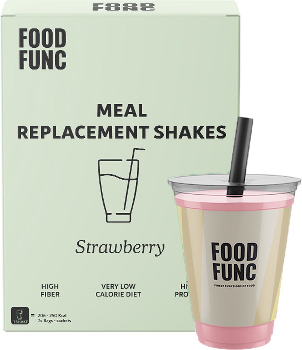 Goedkoopste Foodfunc | Maaltijdshake | Strawberry | 7 x 33 gram | No Junk Just Func
