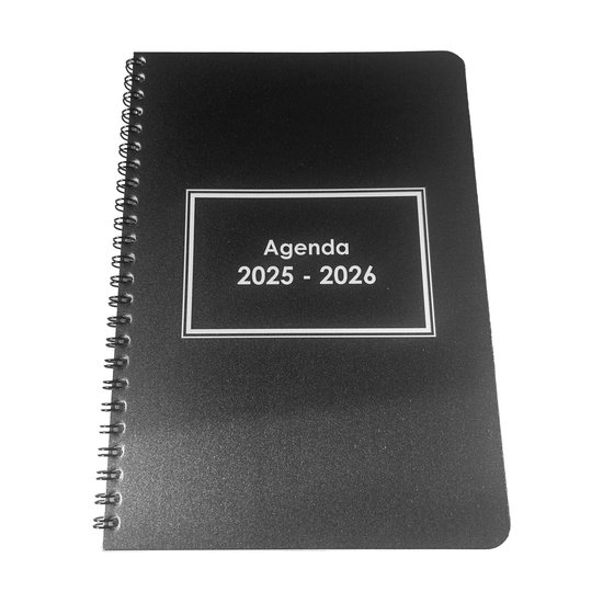 Agenda 2025/2026 - 2 jaren agenda - A5 - Harde plastic kaft - Maand agenda - Maand planner