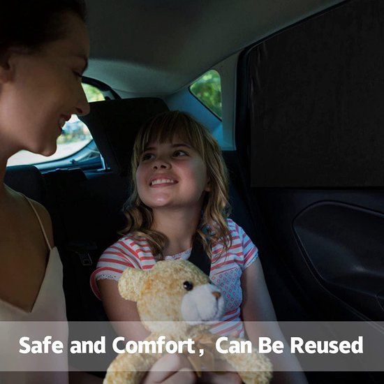 Zonwering auto baby met uv-bescherming, zonwering auto kinderen, zonneklep auto zonwering zijruit gordijn, verduistering, autoraam zonwering kinderen verduisteren van HelloTree — afbeelding 5