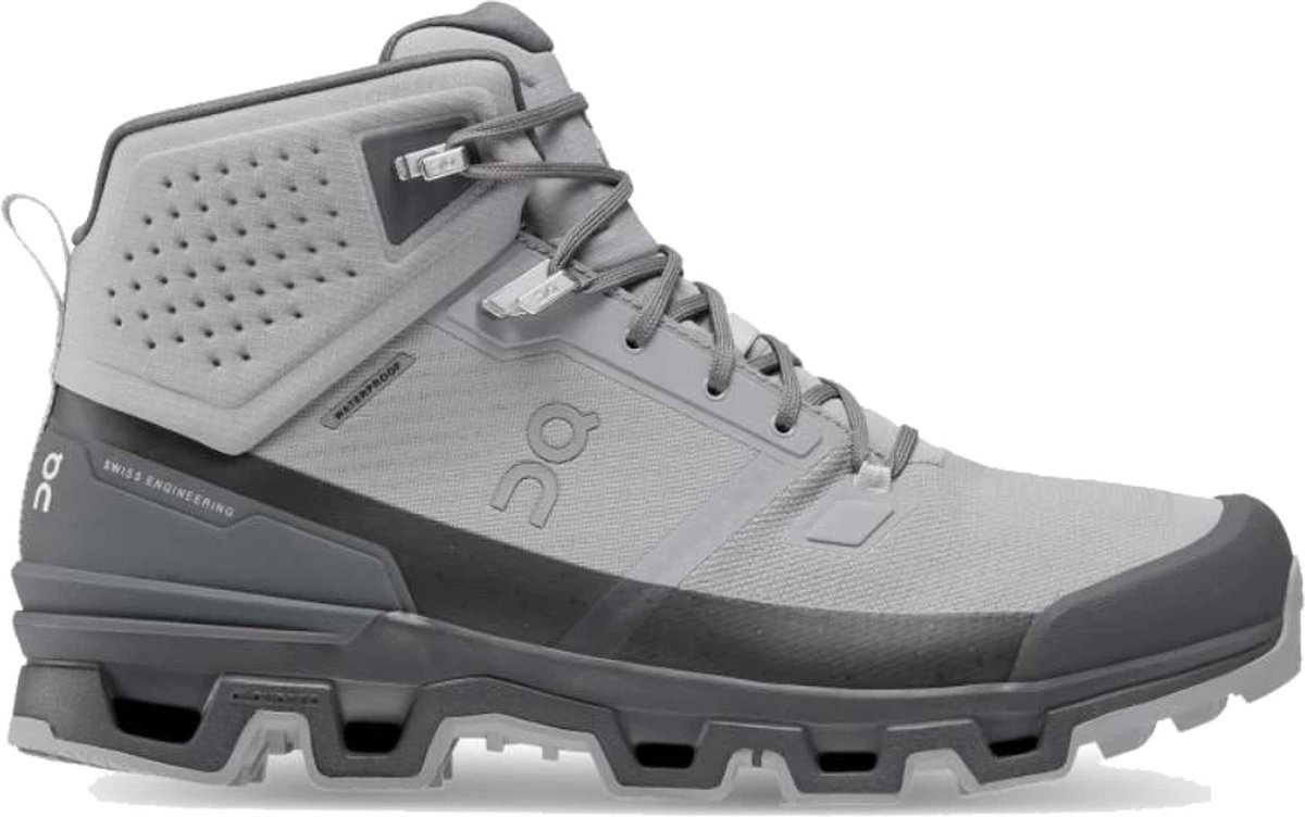 On Running Cloudrock 2 Waterproof wandelsneakers heren grijs