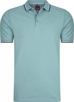 Mario Russo Polo shirt Edward - Polo Shirt Heren - Poloshirts heren - Katoen - 4XL - Smoke Blauw