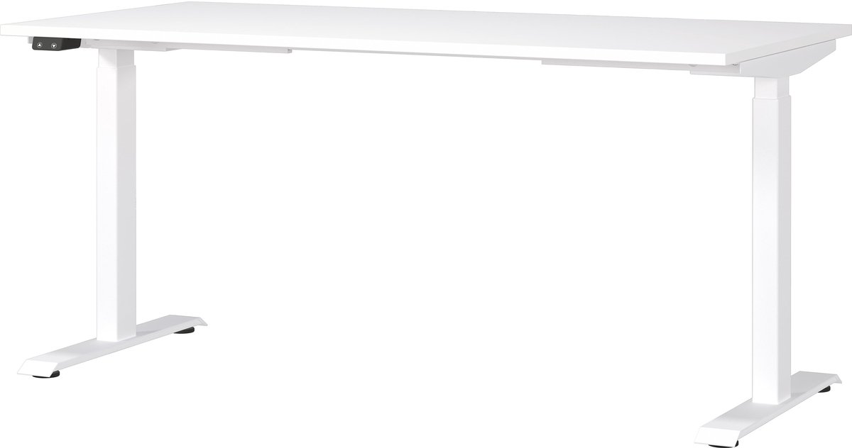 Elektrisch zit-sta Bureau Galileo Wit - 160x80cm - Hoogte 120 cm - In hoogte verstelbaar