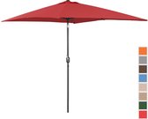Uniprodo Grote parasol - bordeaux - rechthoekig - 200 x 300 cm - kantelbaar